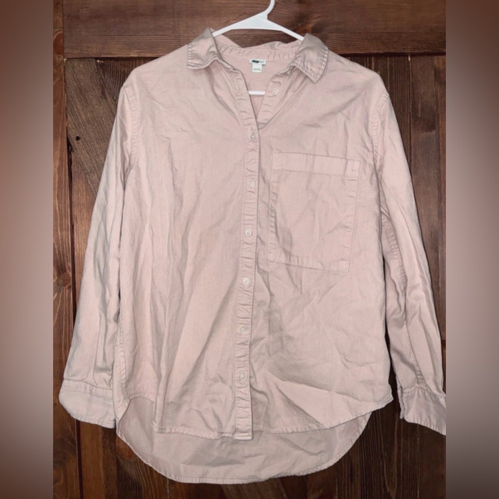 Aerie Women's Oversized Long Sleeve Button Down Shirt Size XSmall